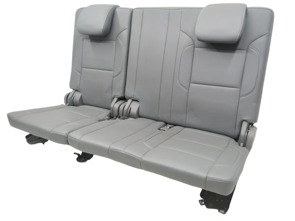 2015 - 2020 Chevy Tahoe Suburban 3rd Row Seat Gray Leather Manual Folding #1791 | Picture # 1 | OEM Seats