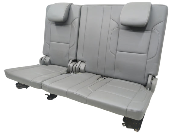 2015 - 2020 Chevy Tahoe Suburban 3rd Row Seat Gray Leather Manual Folding #1791