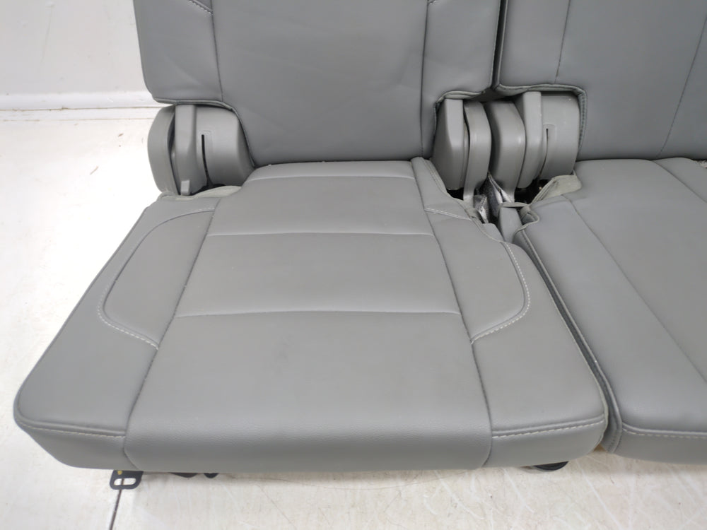 2015 - 2020 Chevy Tahoe Suburban 3rd Row Seat Gray Leather Manual Folding #1791 | Picture # 6 | OEM Seats