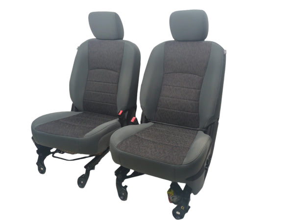 2009 - 2018 Dodge Ram Seats, Front, Gray Cloth, Powered, 4th Gen #1783