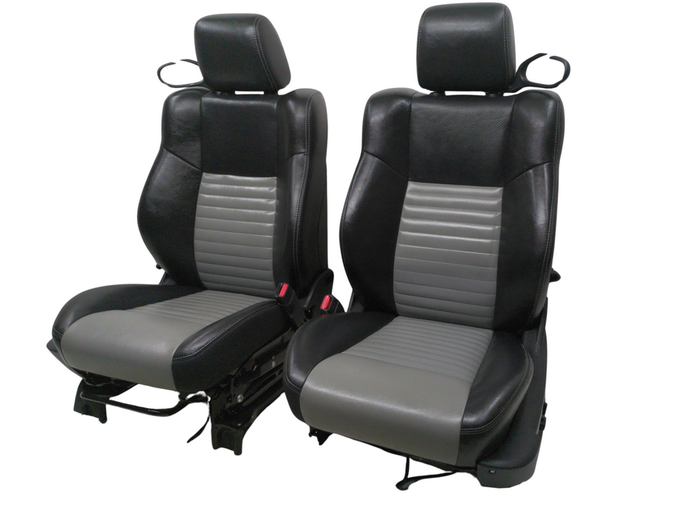 2008 - 2010 Dodge Challenger Seats, Front & Rear, Black & Gray Leather #1778 | Picture # 3 | OEM Seats