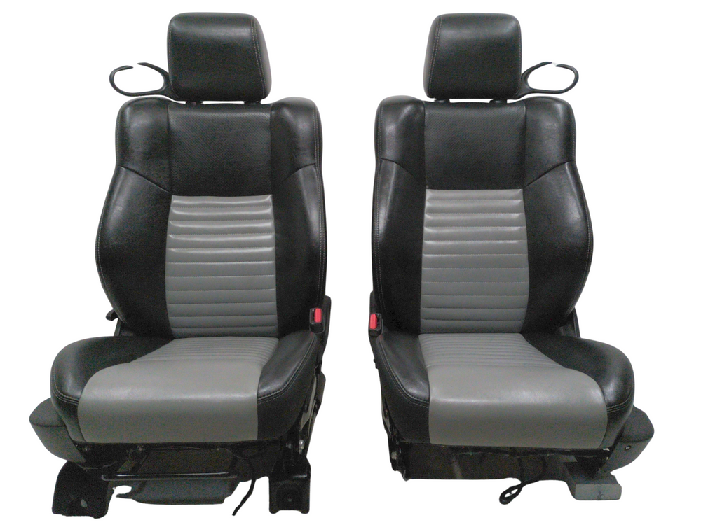 2008 - 2010 Dodge Challenger Seats, Front & Rear, Black & Gray Leather #1778 | Picture # 5 | OEM Seats