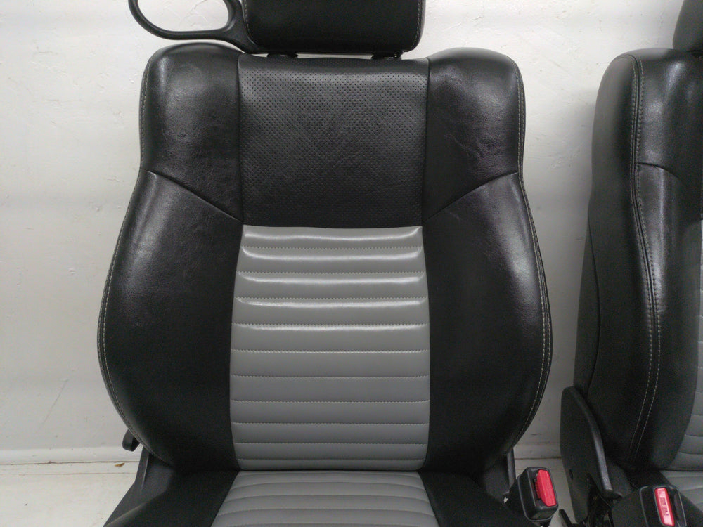 2008 - 2010 Dodge Challenger Seats, Front & Rear, Black & Gray Leather #1778 | Picture # 6 | OEM Seats