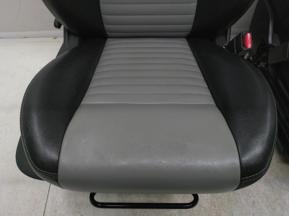 2008 - 2010 Dodge Challenger Seats, Front & Rear, Black & Gray Leather #1778 | Picture # 8 | OEM Seats