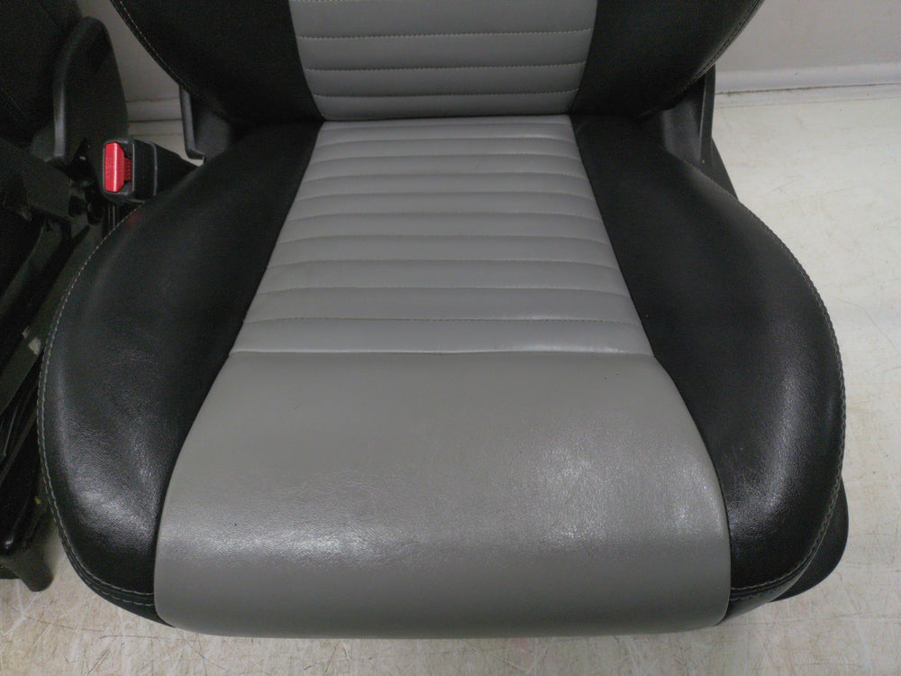 2008 - 2010 Dodge Challenger Seats, Front & Rear, Black & Gray Leather #1778 | Picture # 9 | OEM Seats