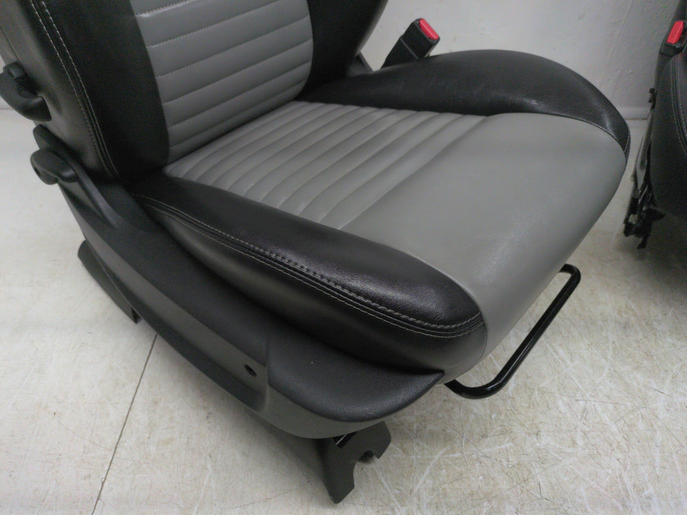 2008 - 2010 Dodge Challenger Seats, Front & Rear, Black & Gray Leather #1778 | Picture # 10 | OEM Seats