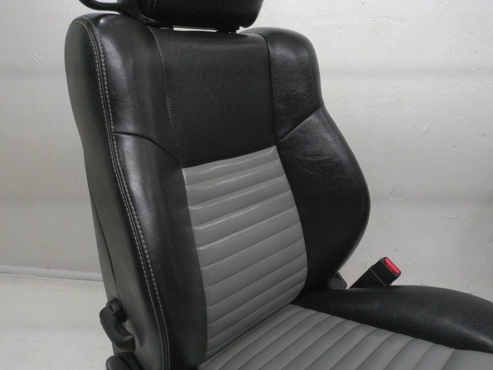 2008 - 2010 Dodge Challenger Seats, Front & Rear, Black & Gray Leather #1778 | Picture # 11 | OEM Seats