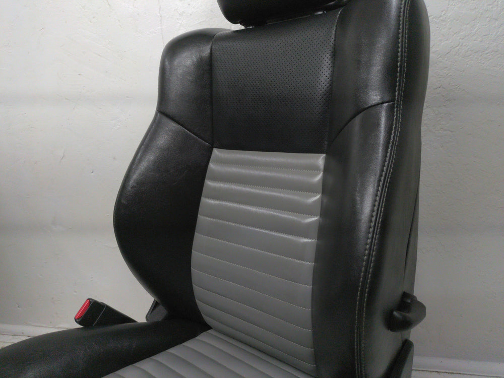 2008 - 2010 Dodge Challenger Seats, Front & Rear, Black & Gray Leather #1778 | Picture # 12 | OEM Seats