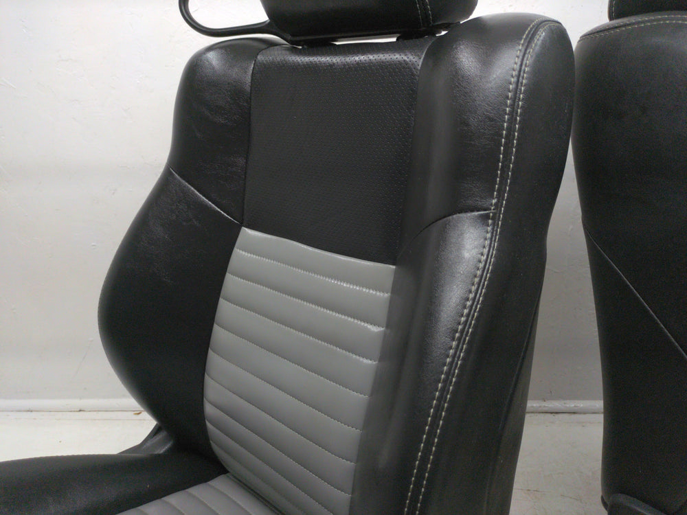 2008 - 2010 Dodge Challenger Seats, Front & Rear, Black & Gray Leather #1778 | Picture # 16 | OEM Seats