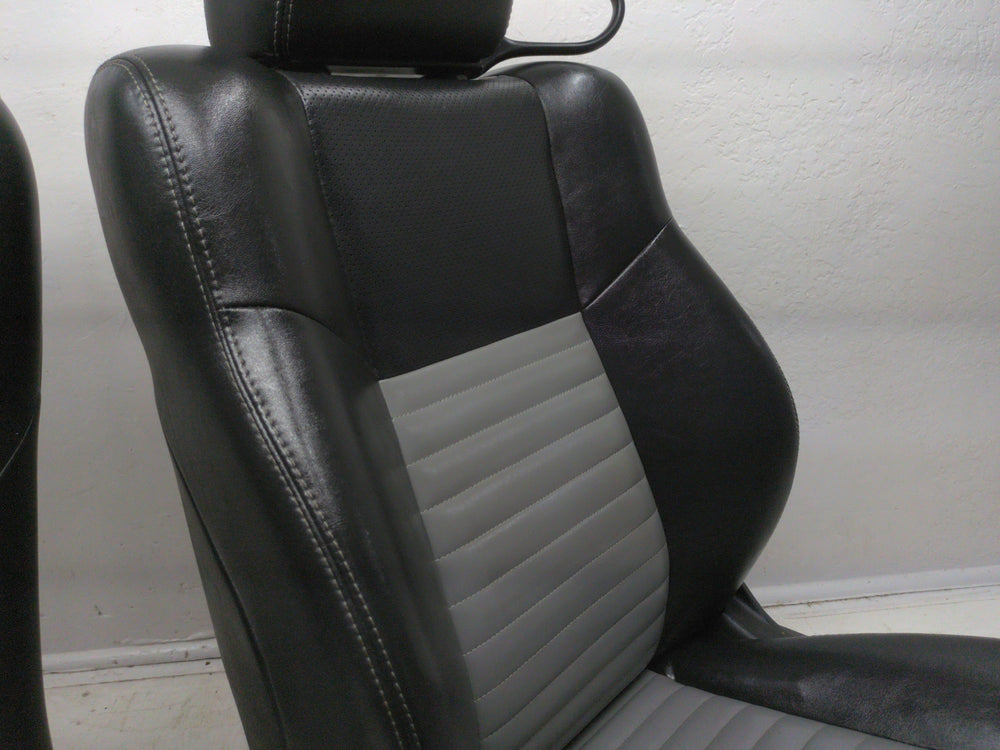 2008 - 2010 Dodge Challenger Seats, Front & Rear, Black & Gray Leather #1778 | Picture # 17 | OEM Seats