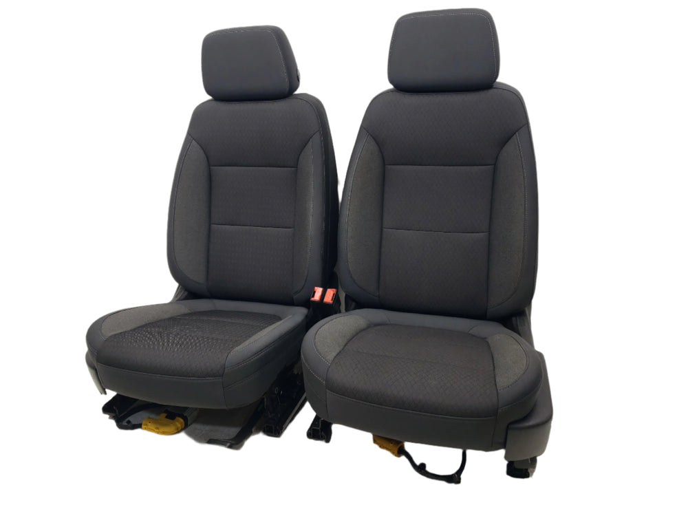 2019 - 2024 GMC Sierra Chevy Silverado Front Seats, Power Heated Cloth #1600 | Picture # 1 | OEM Seats