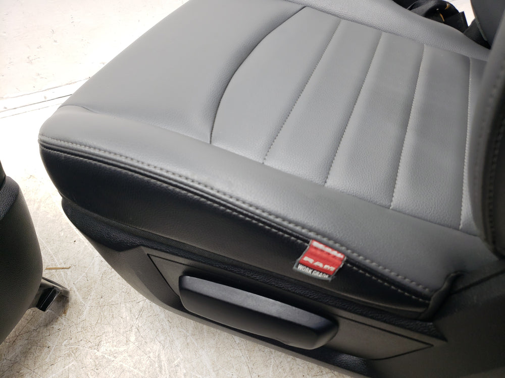 2019 - 2024 Dodge Ram Classic Seats, Front, Gray Vinyl Manual, 4th Gen #1602 | Picture # 12 | OEM Seats