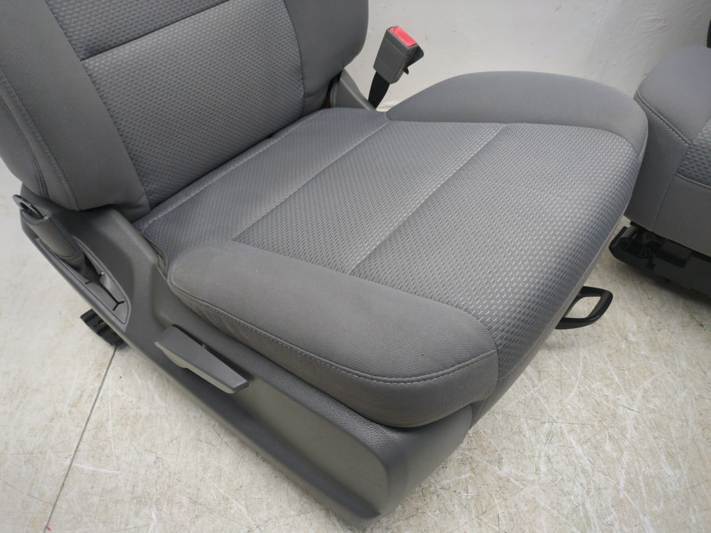 2014 - 2019 GMC Sierra Chevy Silverado Front Seats, Gray Cloth LT Power #1608 | Picture # 8 | OEM Seats