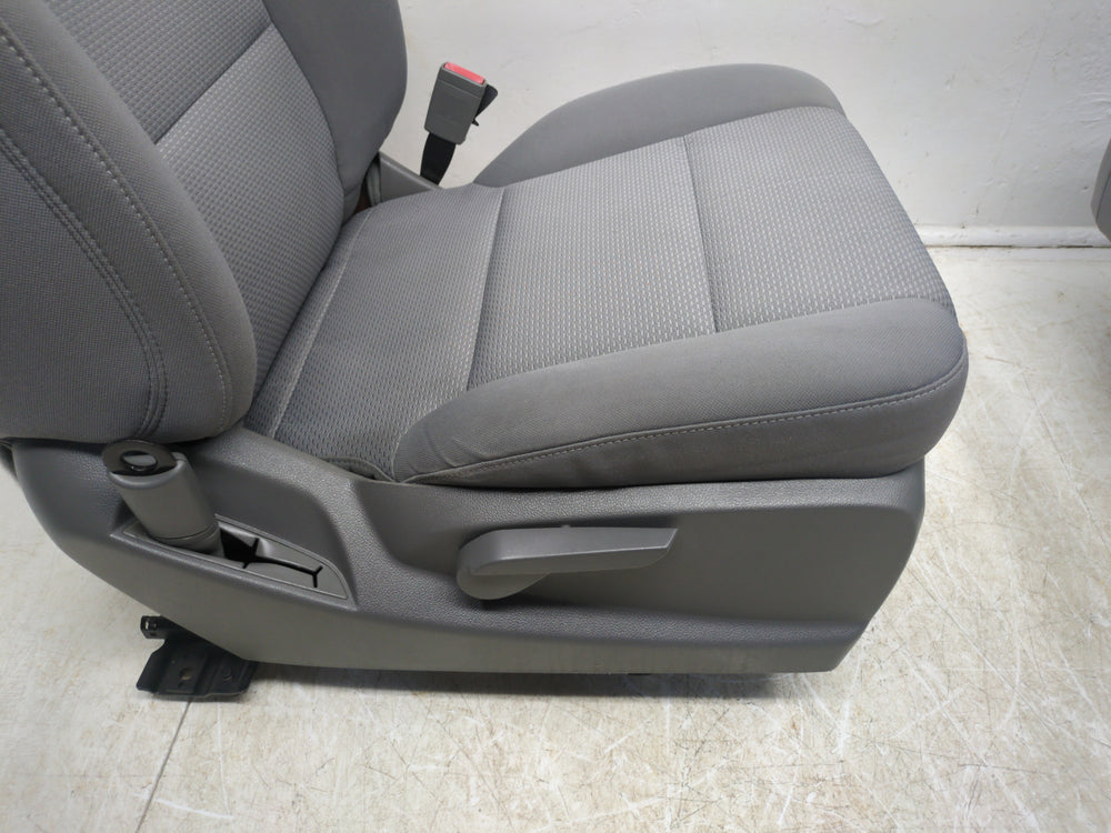 2014 - 2019 GMC Sierra Chevy Silverado Front Seats, Gray Cloth LT Power #1608 | Picture # 12 | OEM Seats