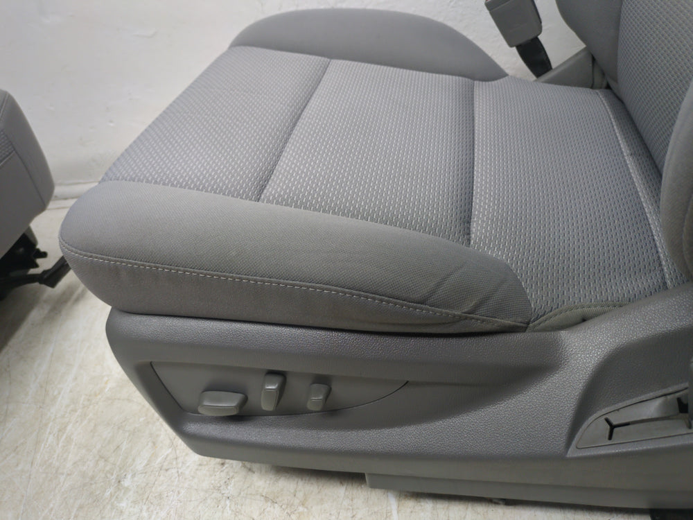 2014 - 2019 GMC Sierra Chevy Silverado Front Seats, Gray Cloth LT Power #1608 | Picture # 13 | OEM Seats