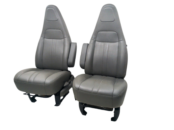 1997 - 2024 Chevy Express GMC Savana Van Seats, Gray Vinyl, Manual w/ SRS #1648