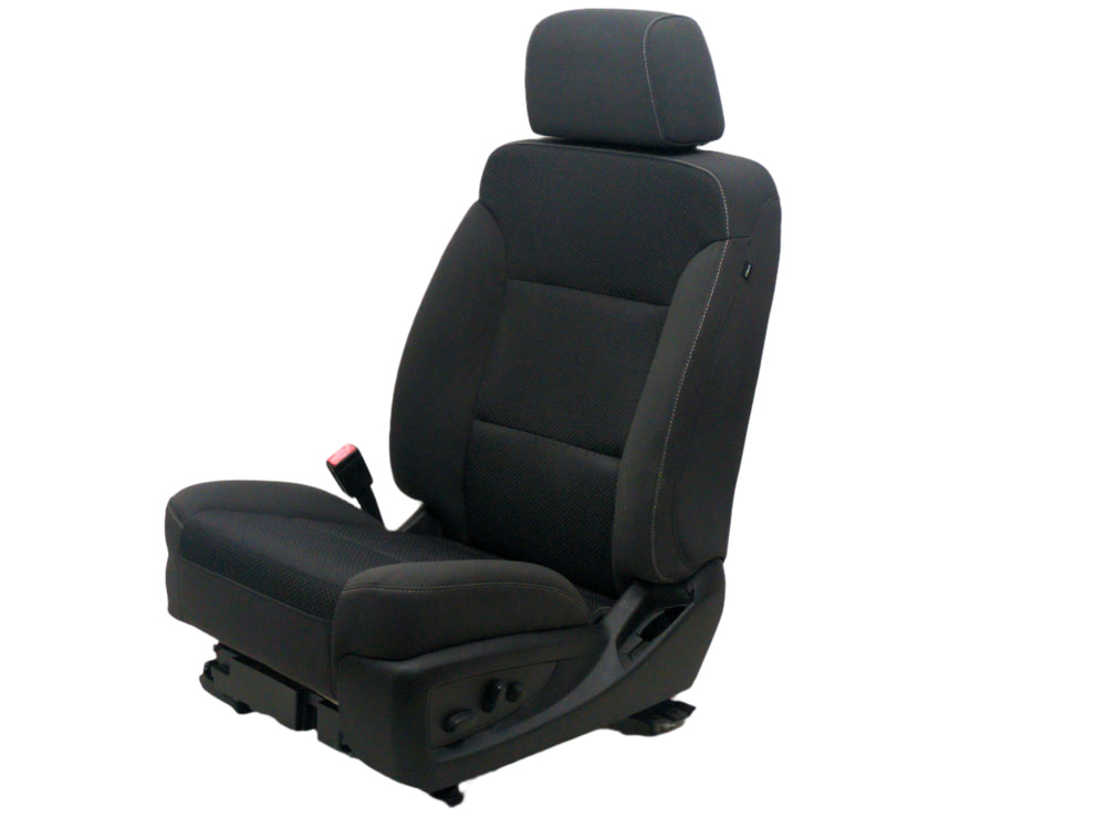 2014 - 2019 GMC Sierra Chevy Silverado Driver Seat, Black Cloth LT Power #1611 | Picture # 1 | OEM Seats