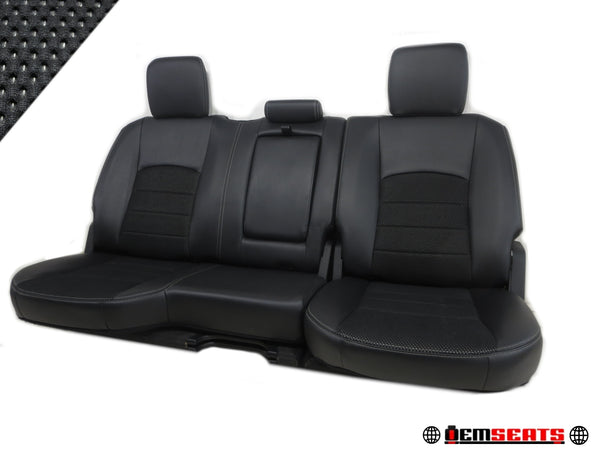 2009 - 2018 Dodge Ram Sport Rear Seat, Black Leather & Cloth, Crew Cab #613i