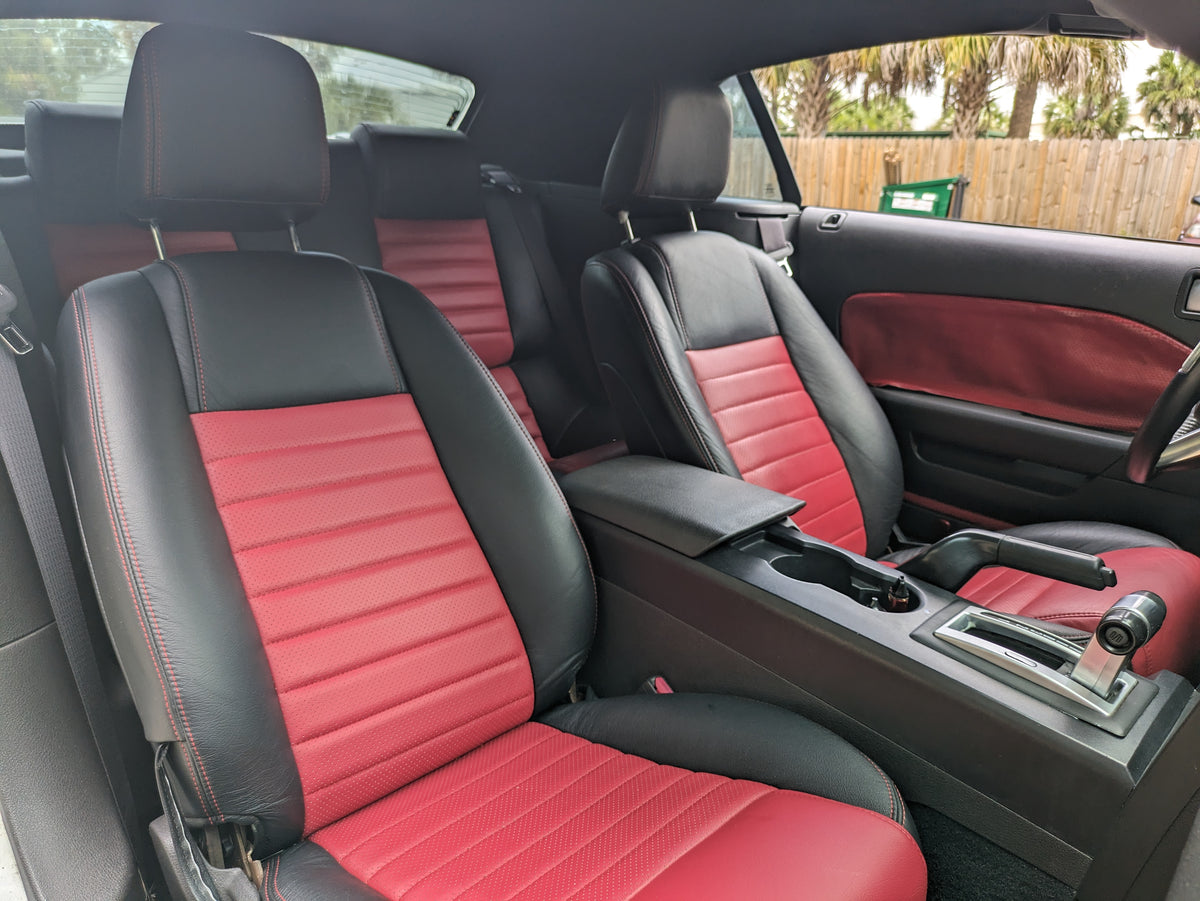 Ford Mustang Red & Black Katzkin Leather Seats