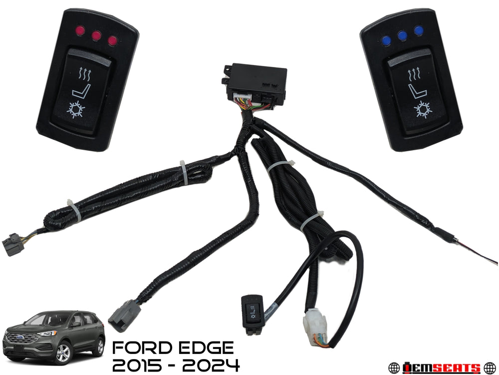Ford Edge Heated & Cooled Seat Install & Retrofit Kit, 2015 - 2024 | Picture # 1 | OEM Seats
