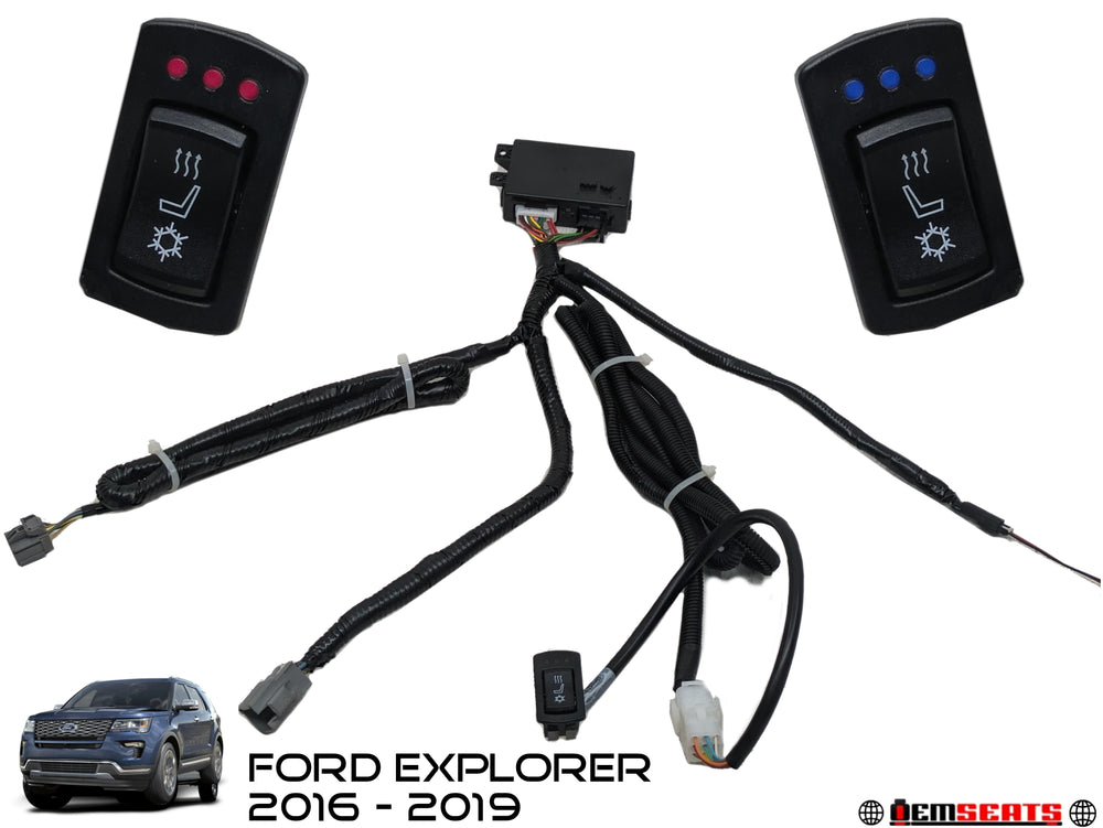 Ford Explorer Heated & Cooled Seat Install & Retrofit Kit, 2016 - 2019 | Picture # 1 | OEM Seats