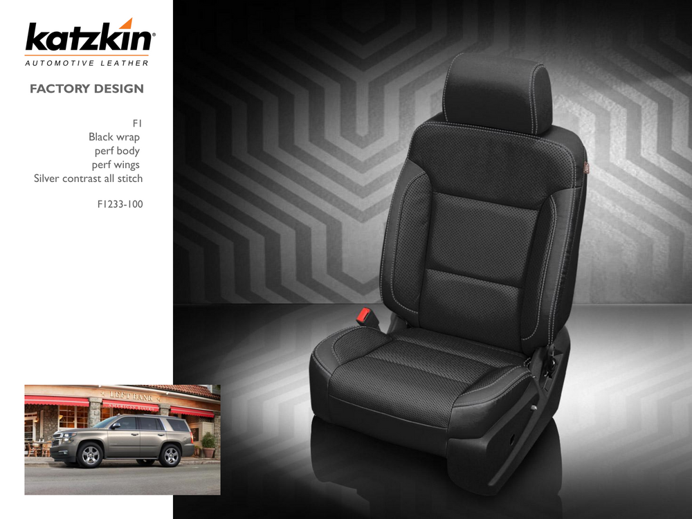 Custom Chevy Tahoe & Suburban Seats, 2015 - 2020, Katzkin Leather | Picture # 3 | OEM Seats