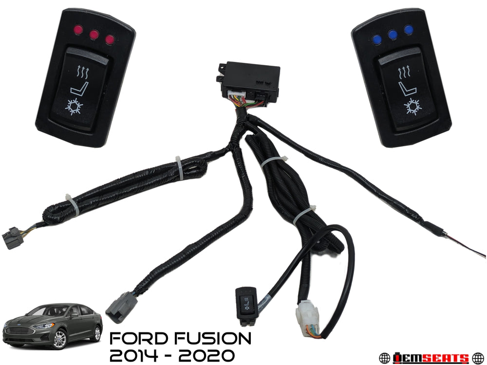 Ford Fusion Heated & Cooled Seat Install & Retrofit Kit, 2014 - 2020 | Picture # 1 | OEM Seats