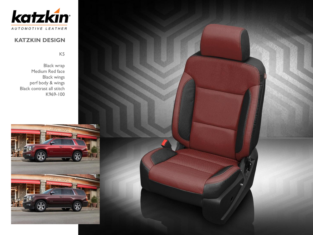 Custom Chevy Tahoe & Suburban Seats, 2015 - 2020, Katzkin Leather | Picture # 4 | OEM Seats