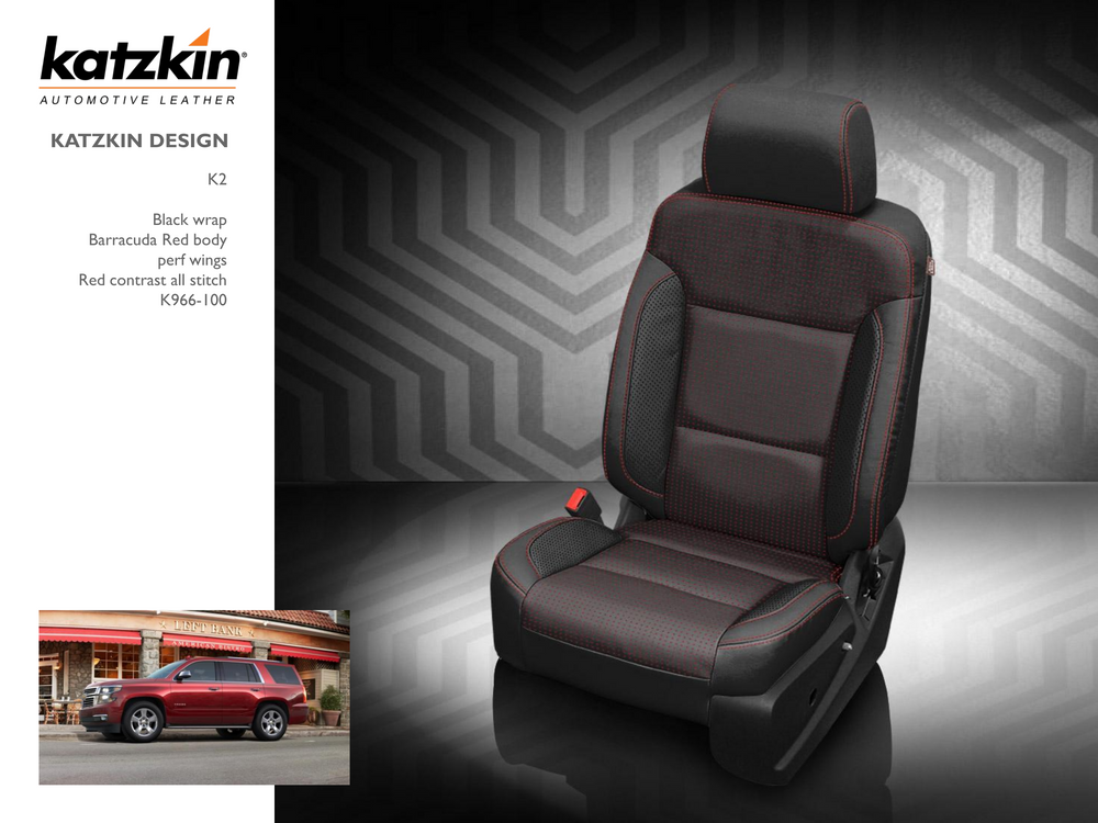 Custom Chevy Tahoe & Suburban Seats, 2015 - 2020, Katzkin Leather | Picture # 6 | OEM Seats