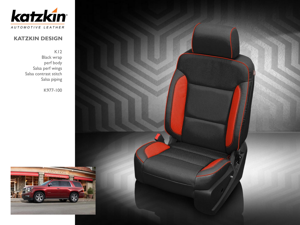 Custom Chevy Tahoe & Suburban Seats, 2015 - 2020, Katzkin Leather | Picture # 10 | OEM Seats