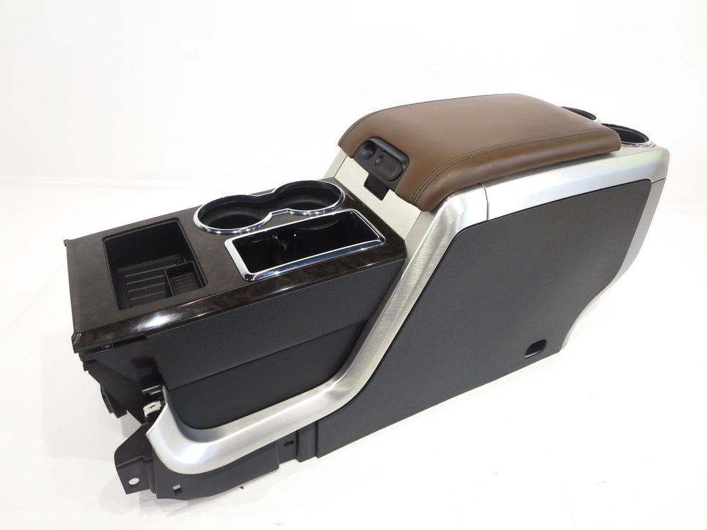 2009 - 2014 Ford F150 Center Console, Flow-Through, With Shifter, Pecan Brown  #0781 | Picture # 1 | OEM Seats