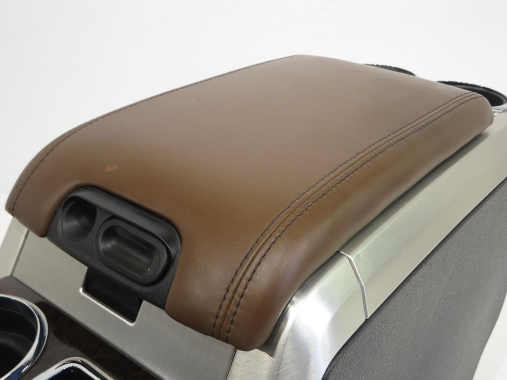 2009 - 2014 Ford F150 Center Console, Flow-Through, With Shifter, Pecan Brown  #0781 | Picture # 10 | OEM Seats